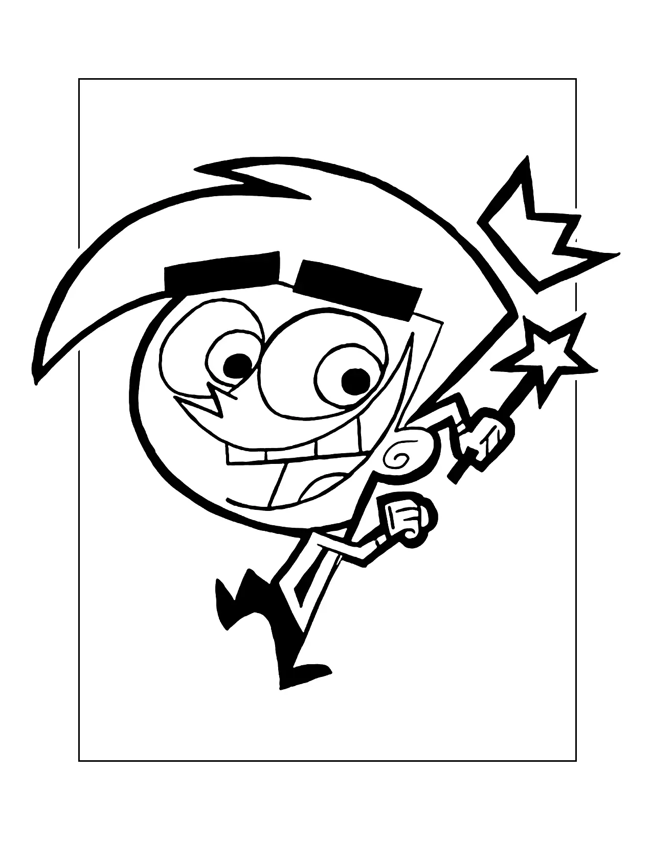 Cosmo Farily Odd Parents Coloring Page
