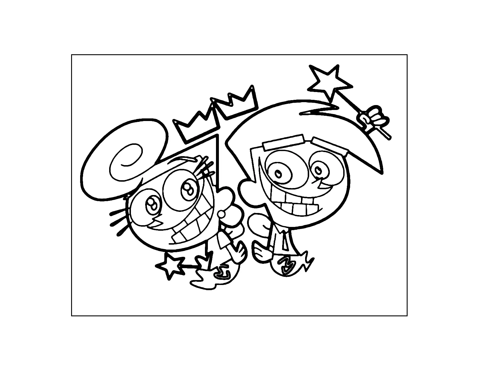 Cosmo And Wanda Coloring Page