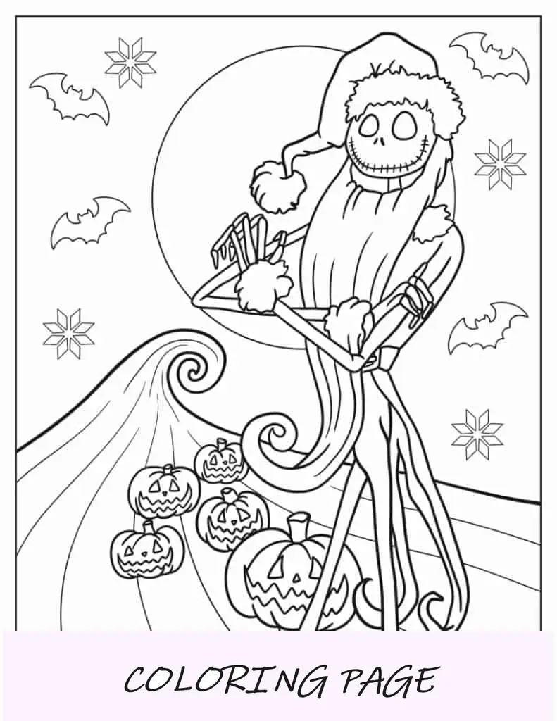 Jack Skellington disfrazado de Papá Noel