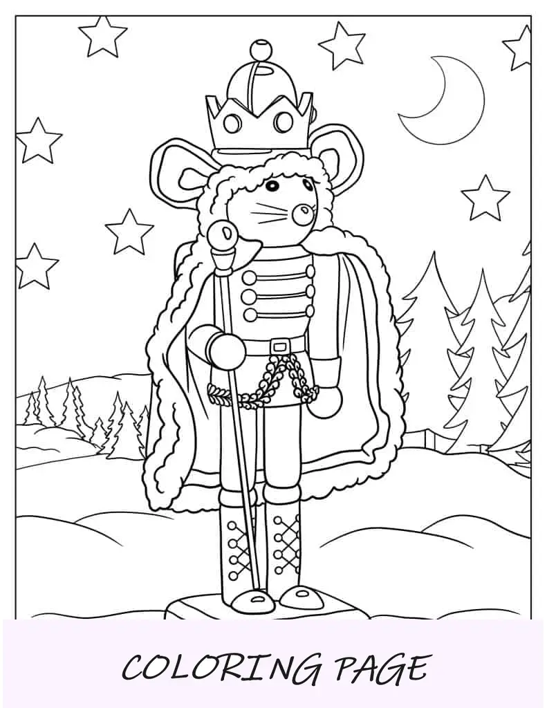 Rei do Mouse Simples de Colorir