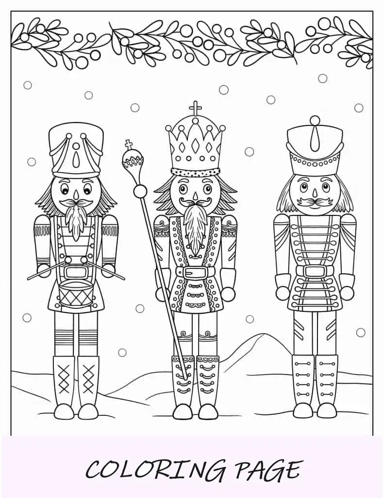 Personagens realistas de quebra-nozes para colorir