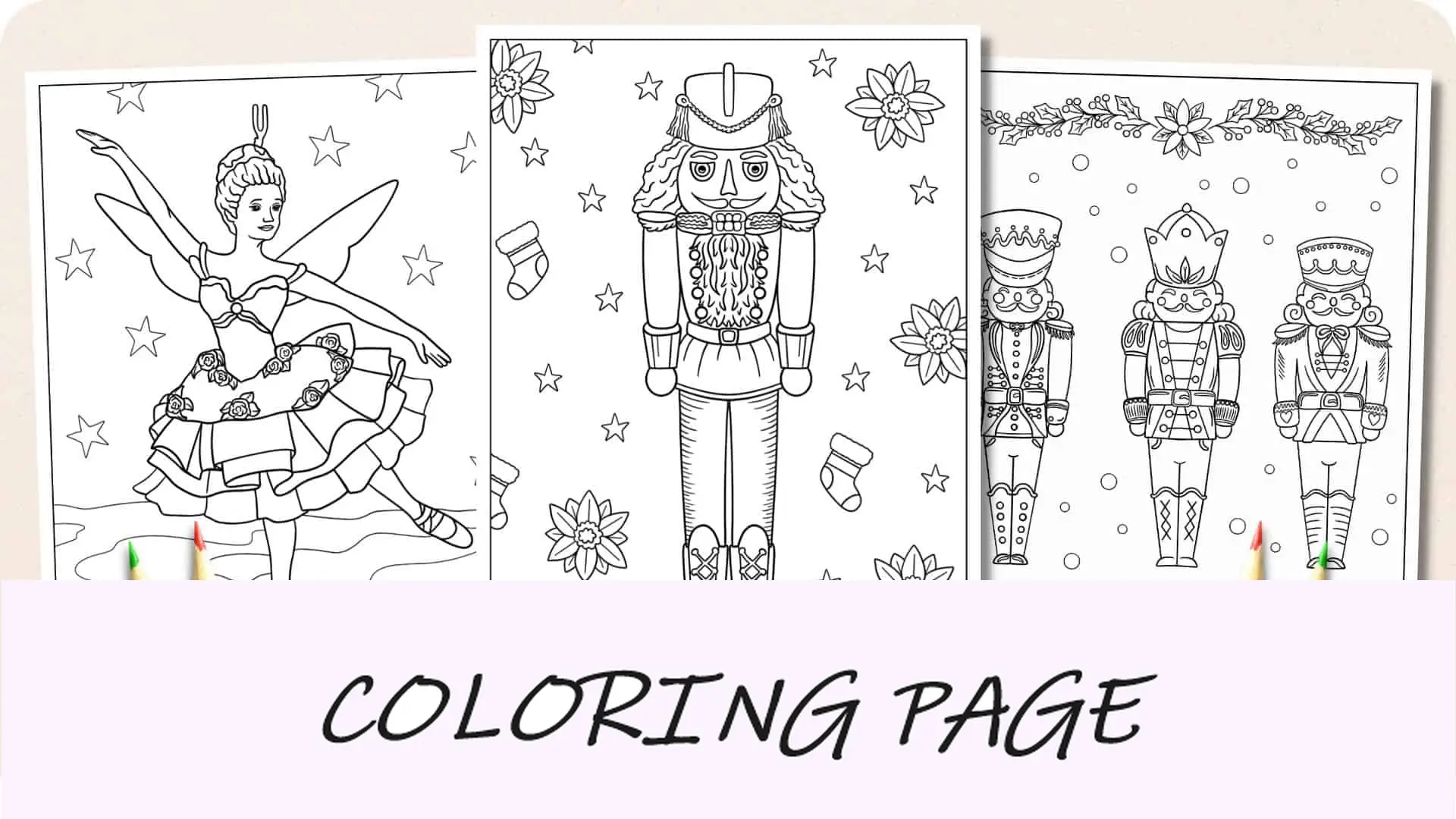 Imagem em destaque de páginas para colorir do quebra-nozes