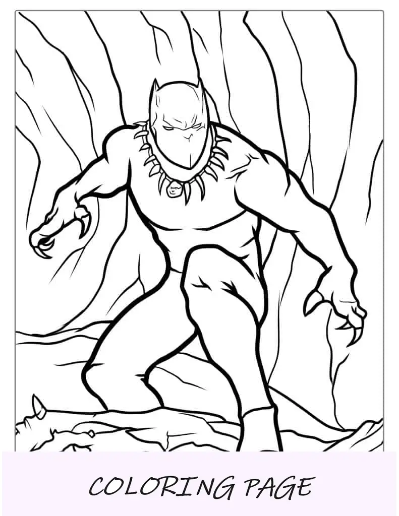 Dibujos para colorear de la pantera negra Imagen destacada