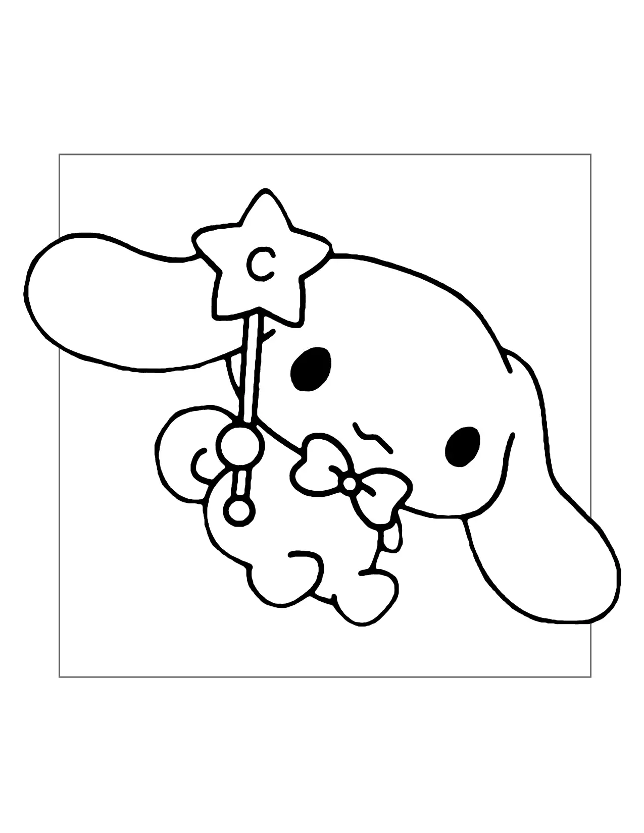 Cinnamoroll Has A Wand Coloring Page
