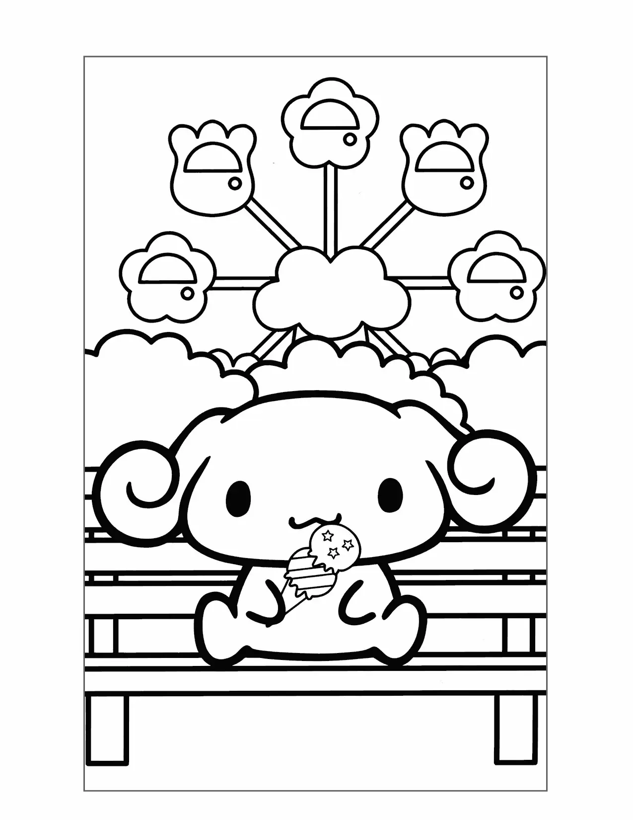 Cinnamoroll At The Carnival Coloring Page