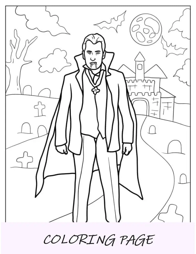 Monstro Drácula para colorir
