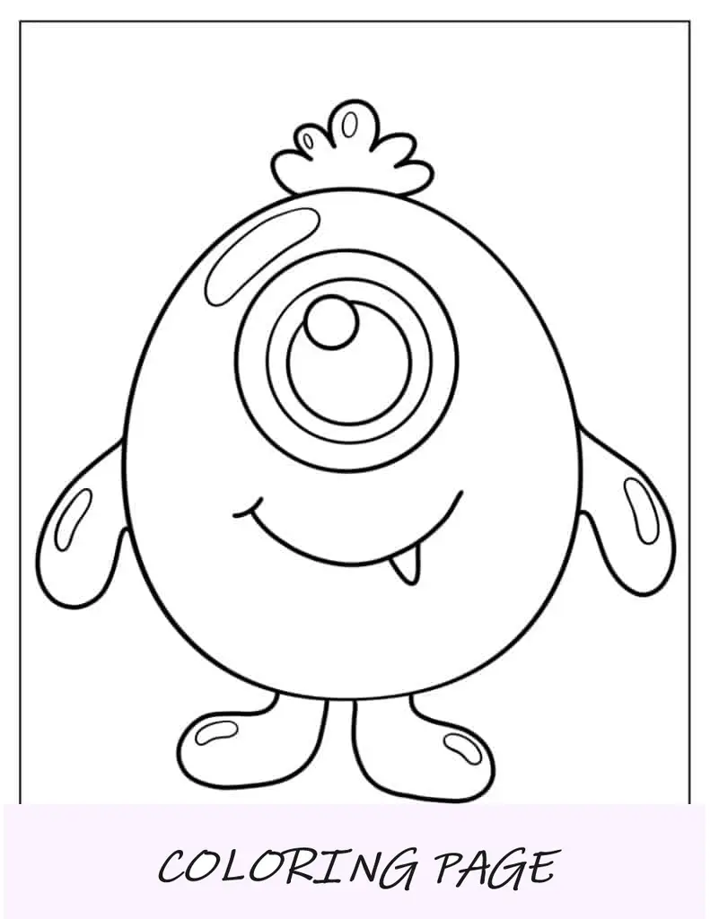Monstro Kawaii para Colorir