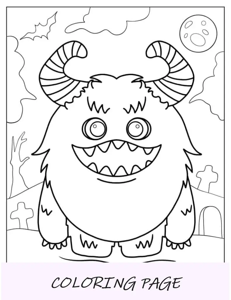 Monstro Yeti para colorir
