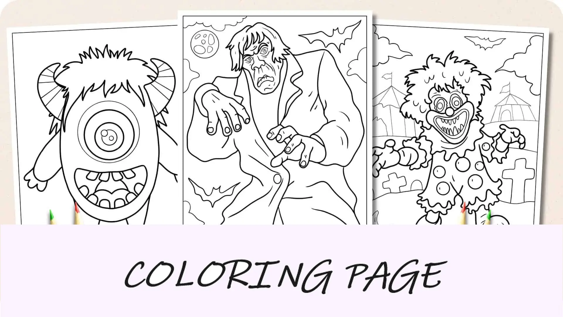 Imagem em destaque de páginas para colorir de monstros