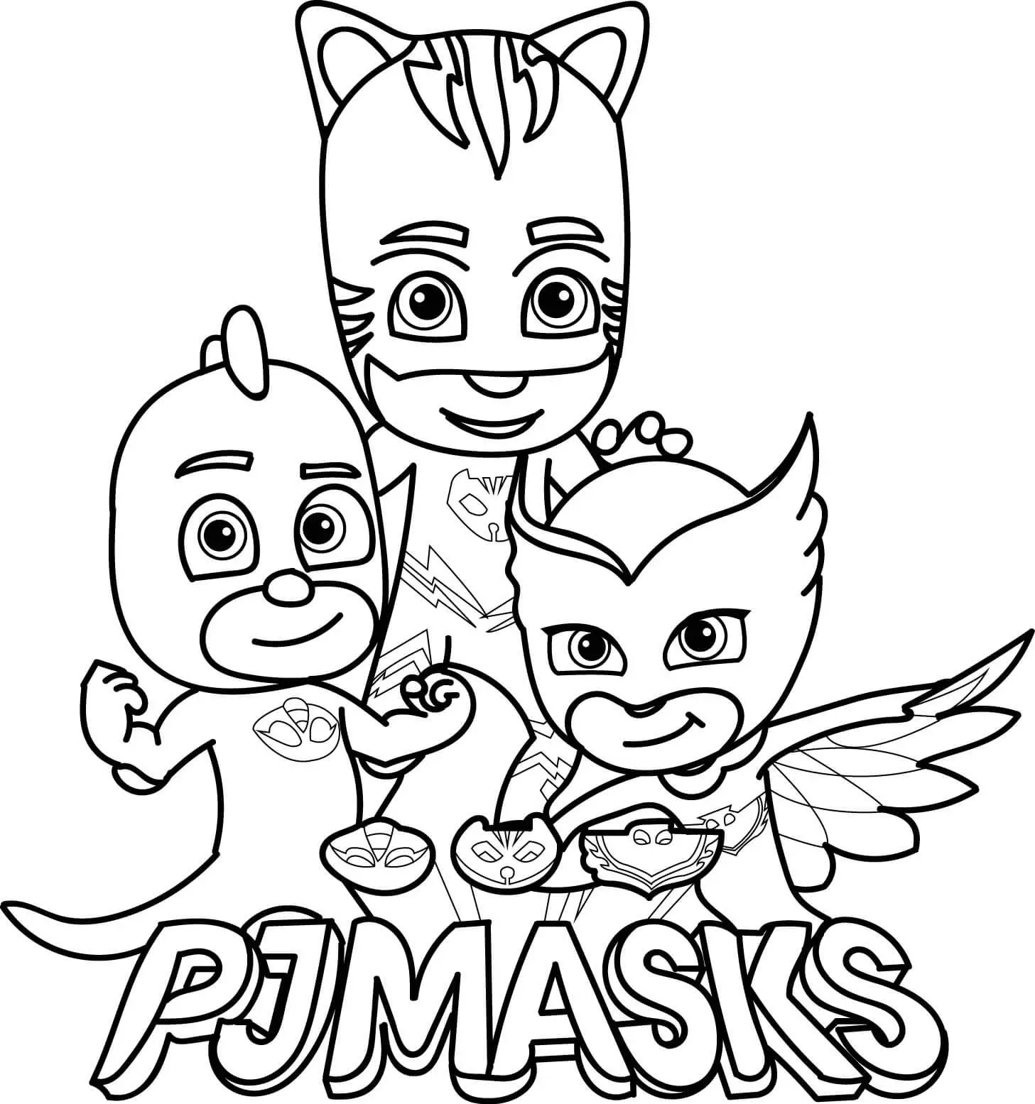 Free Pj Masks Coloring Page