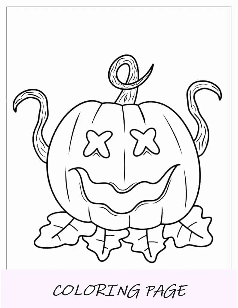Abóbora assombrada de Halloween com tentáculos
