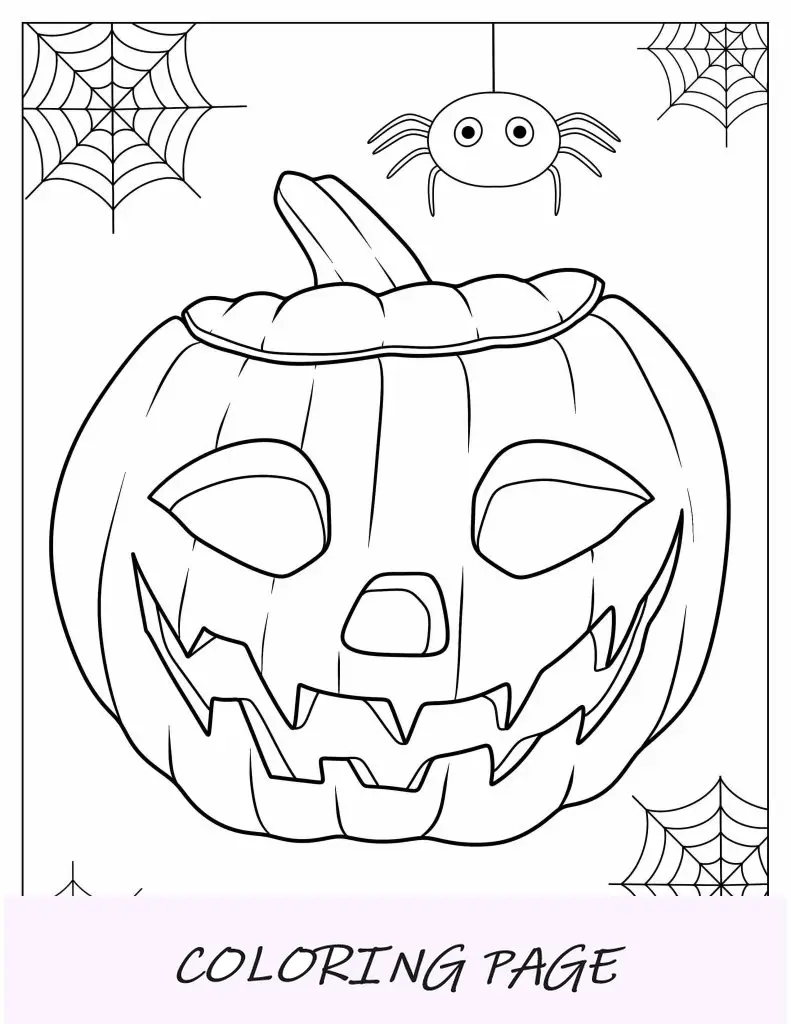 Abóbora Jack O Lantern assustadora com teias de aranha