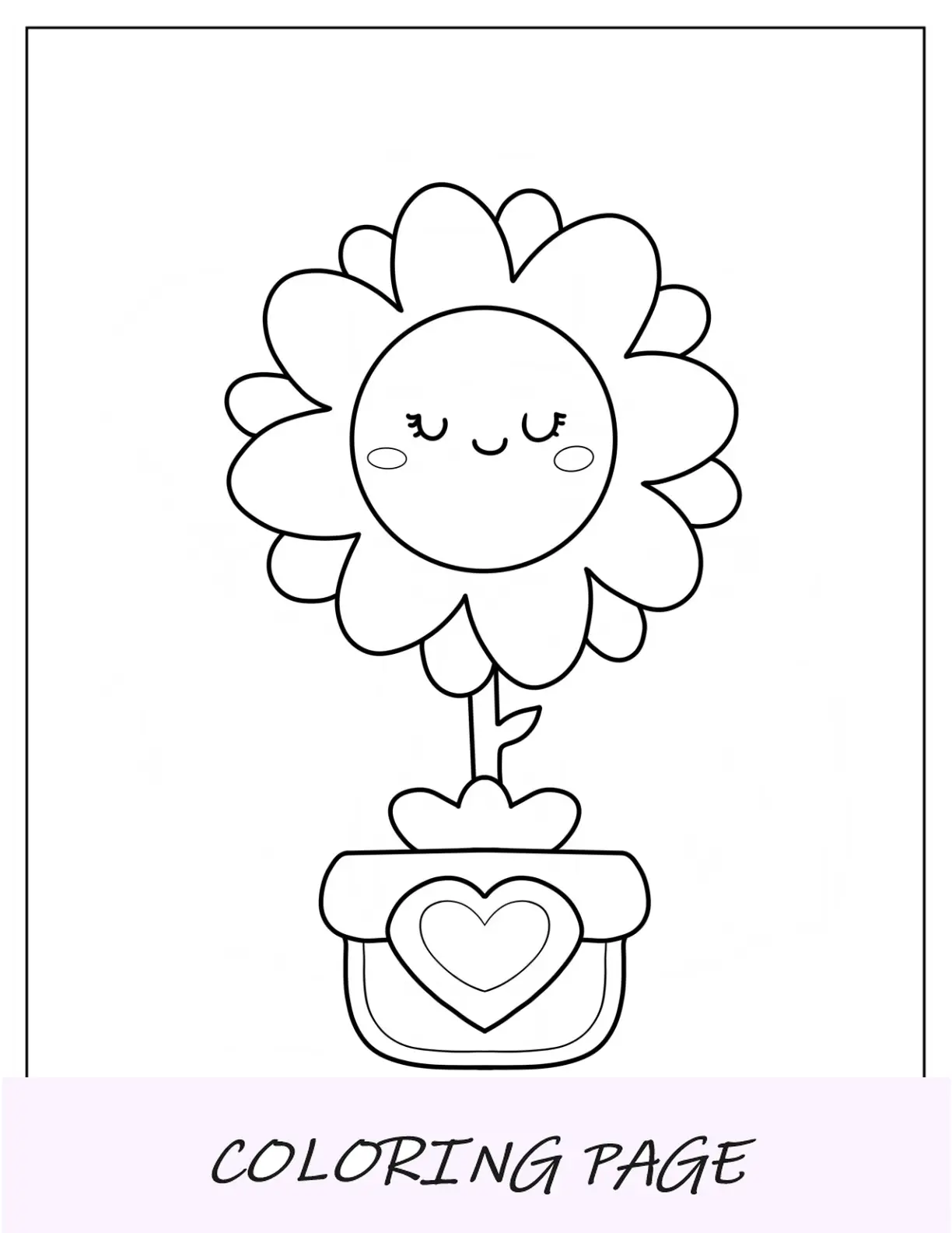 Sorridente primavera da colorare pagina girasole per bambini in età prescolare