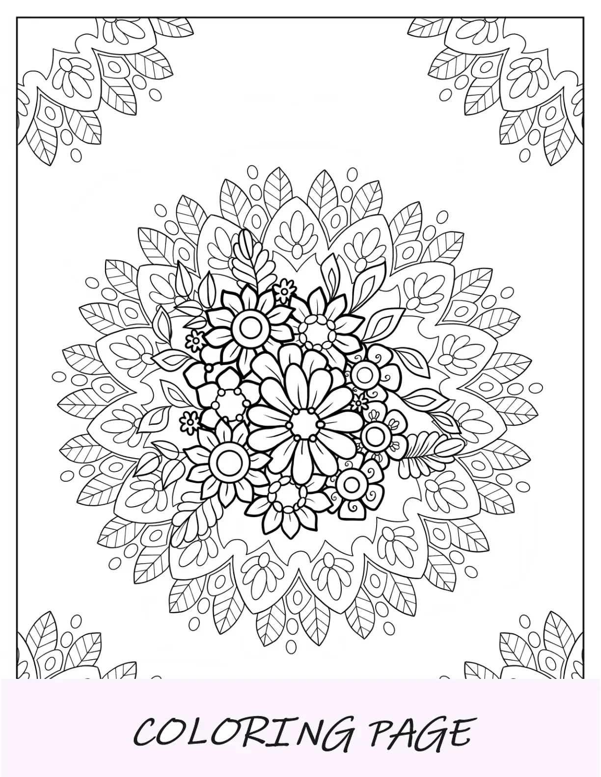 Intricato fiore da colorare primaverile