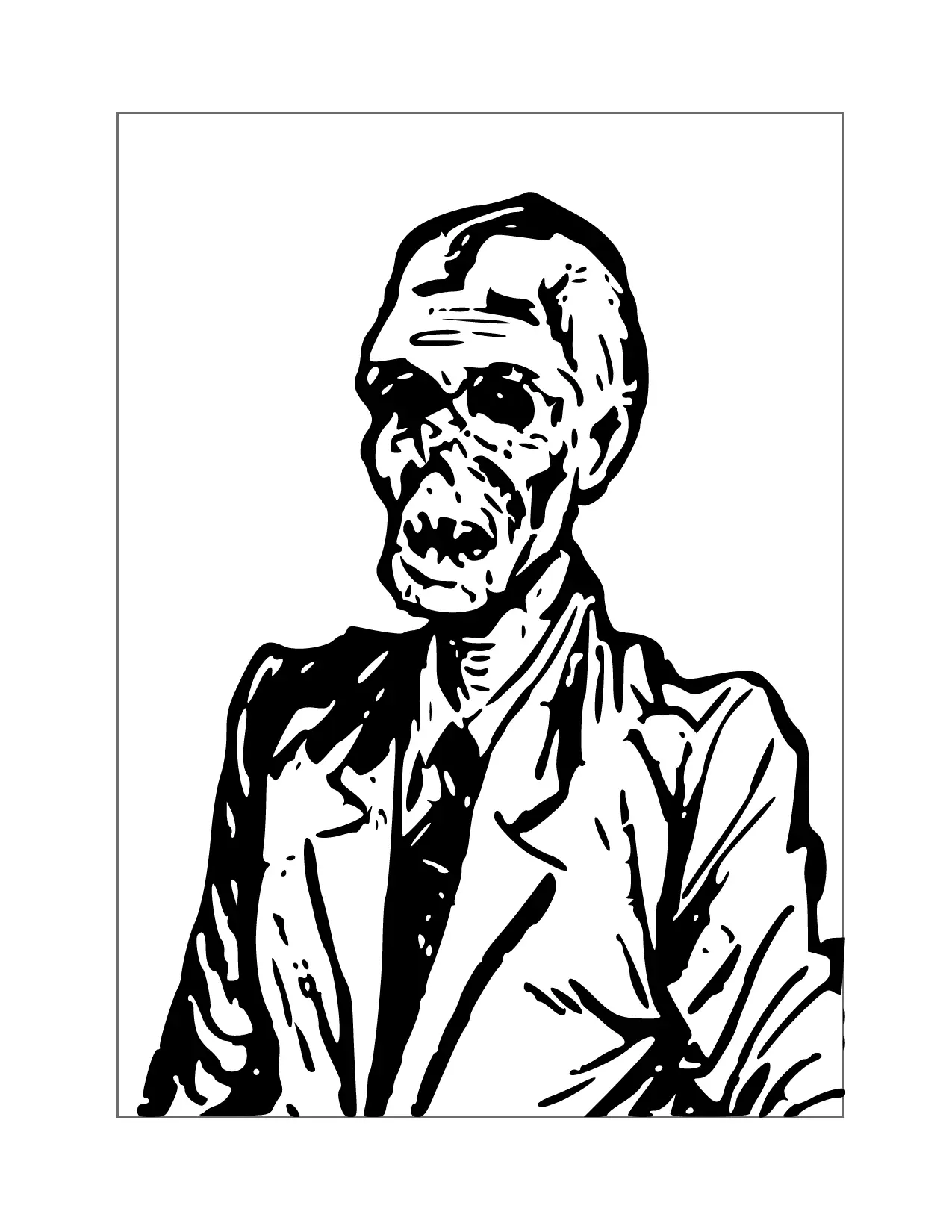Business Zombie Coloring Page