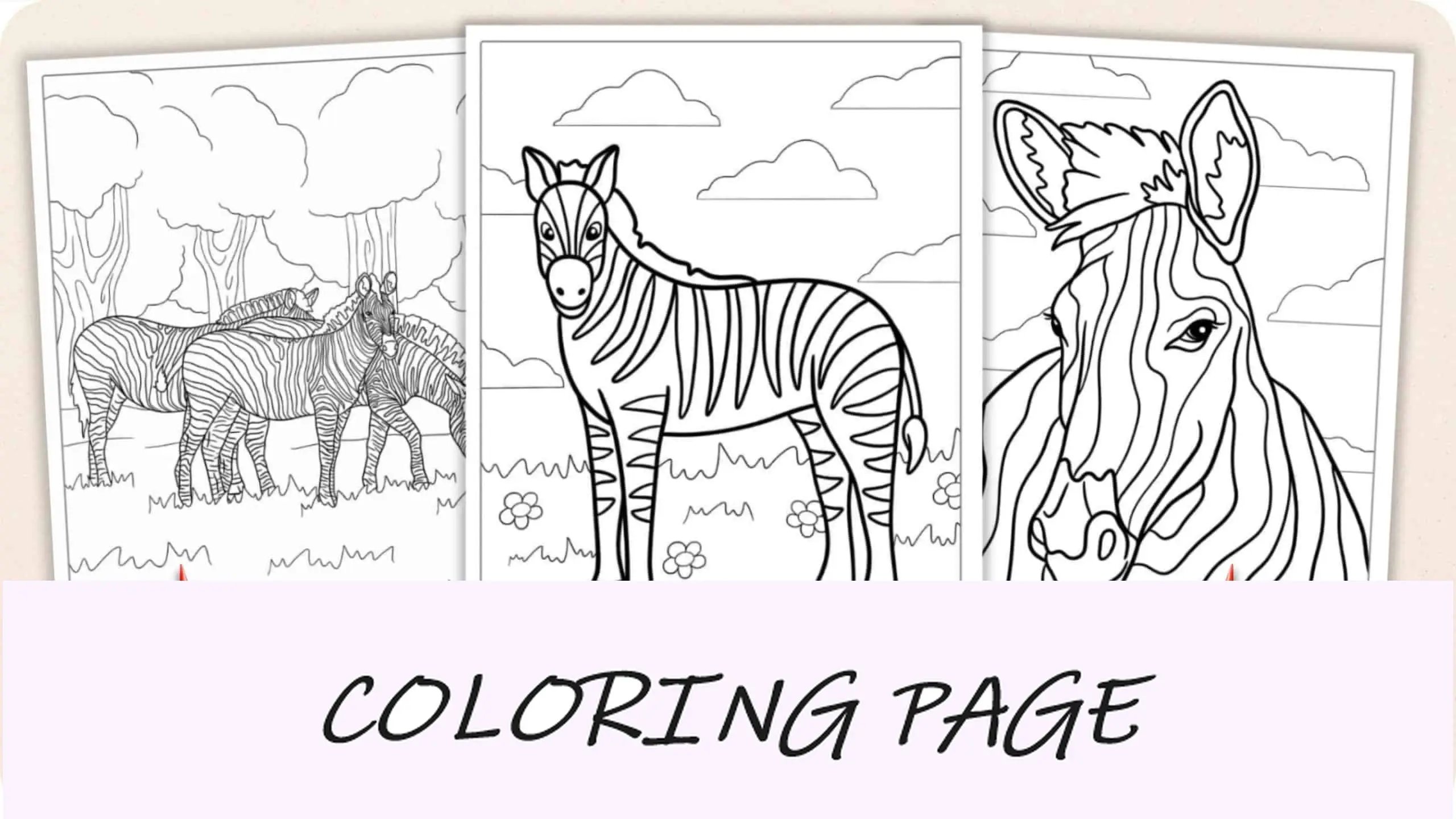 Dibujos para colorear de cebra