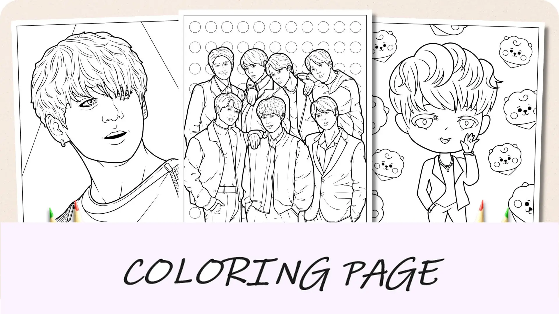 Desenhos para colorir do BTS