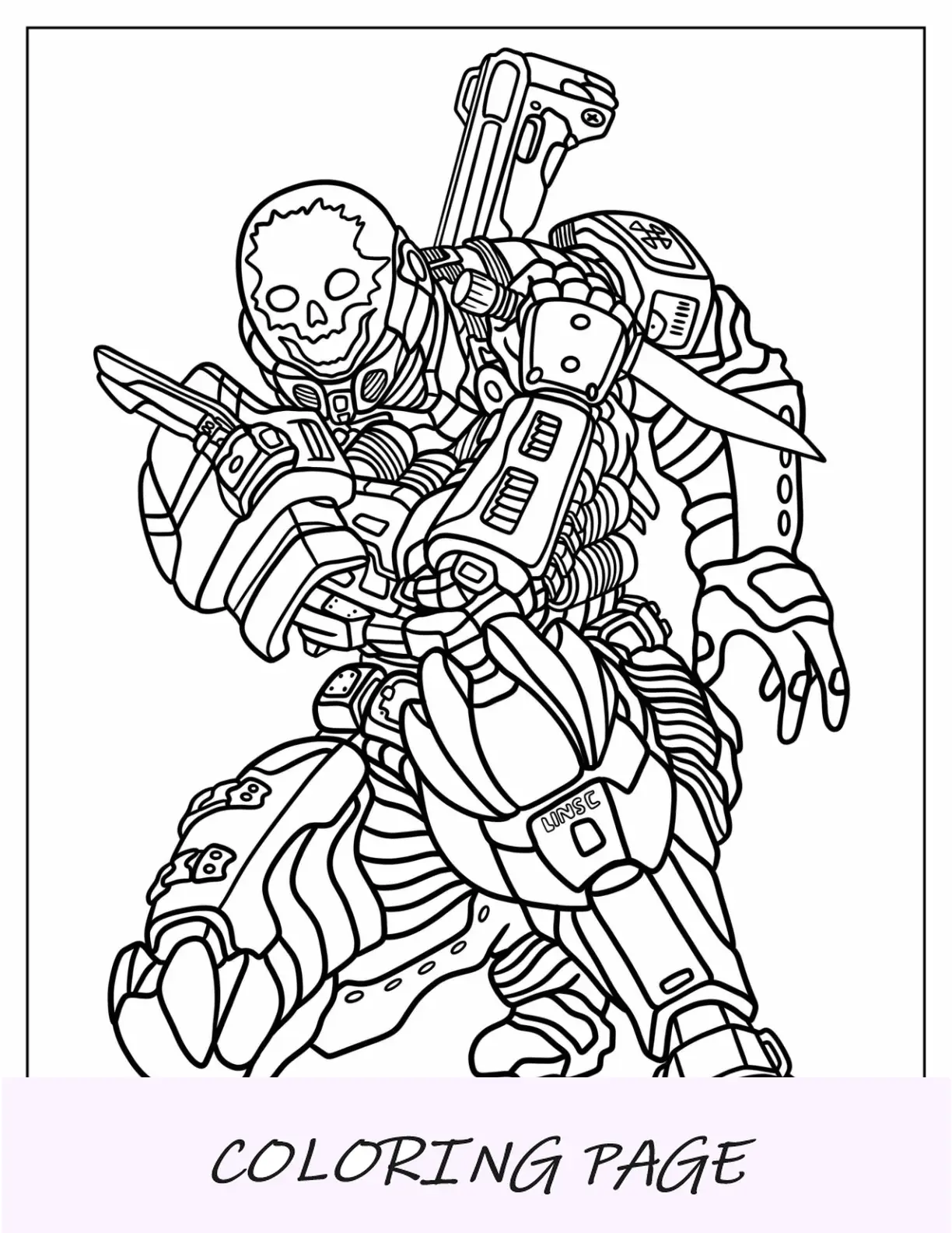 Halo Para Colorear De Reach Emile Ghost Rider Con Cuchillo