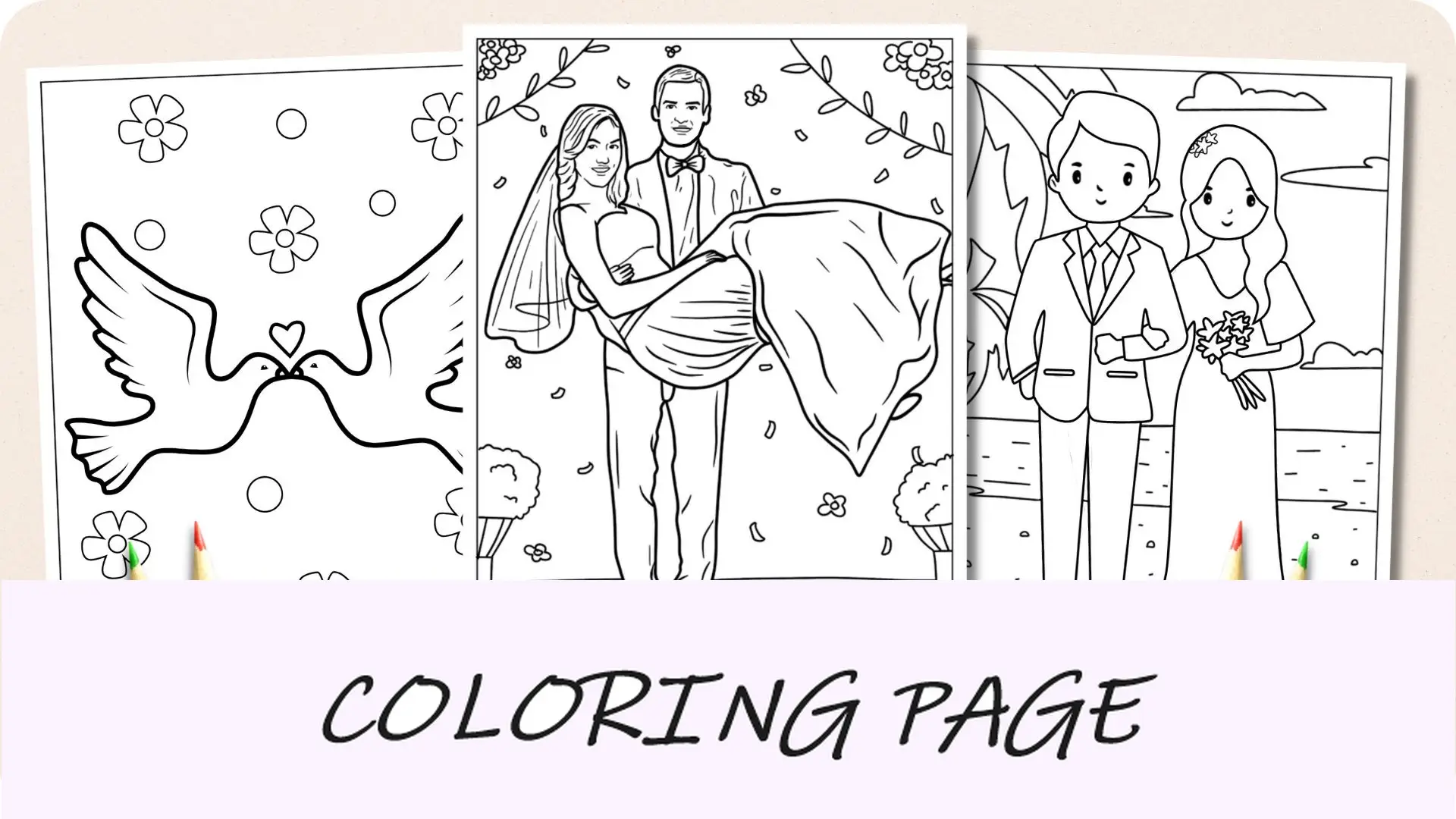 Malvorlagen zur Hochzeit