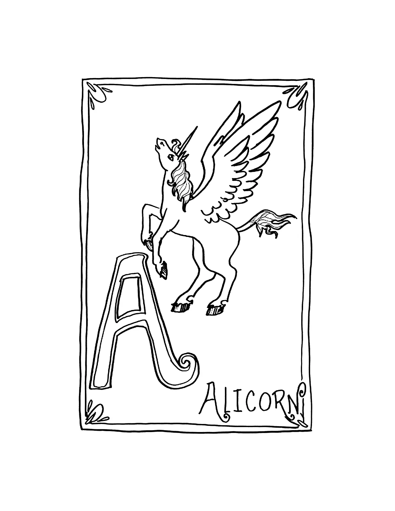 Alicorn Malvorlagen