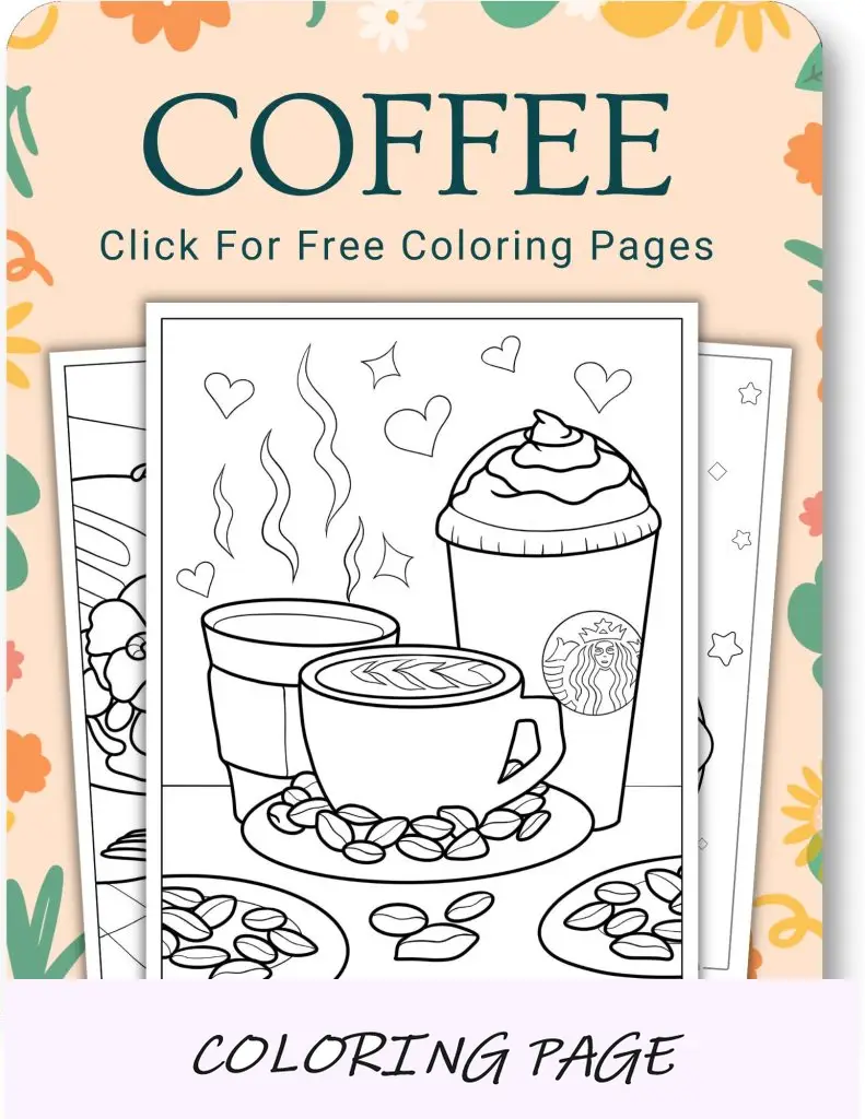 Páginas para colorear de café para adultos