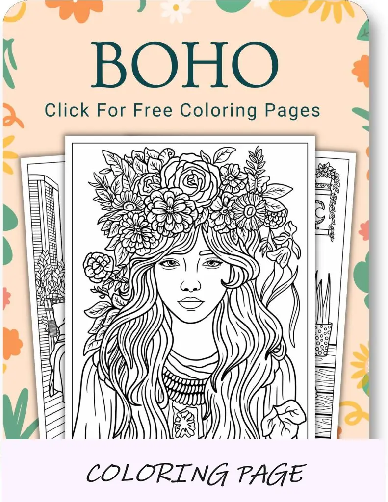 Páginas para colorear boho para adultos