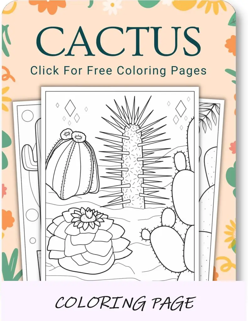 Dibujos para colorear de cactus para adultos