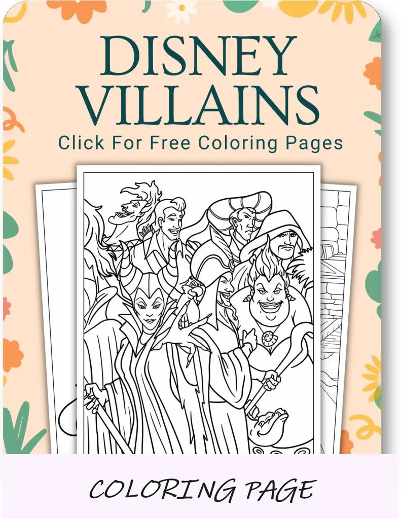 Dibujos para colorear de villanos de Disney para adultos