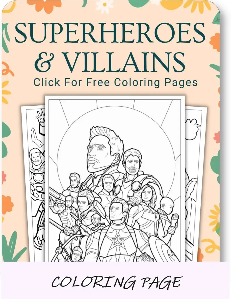 Dibujos para colorear de superhéroes y villanos para adultos