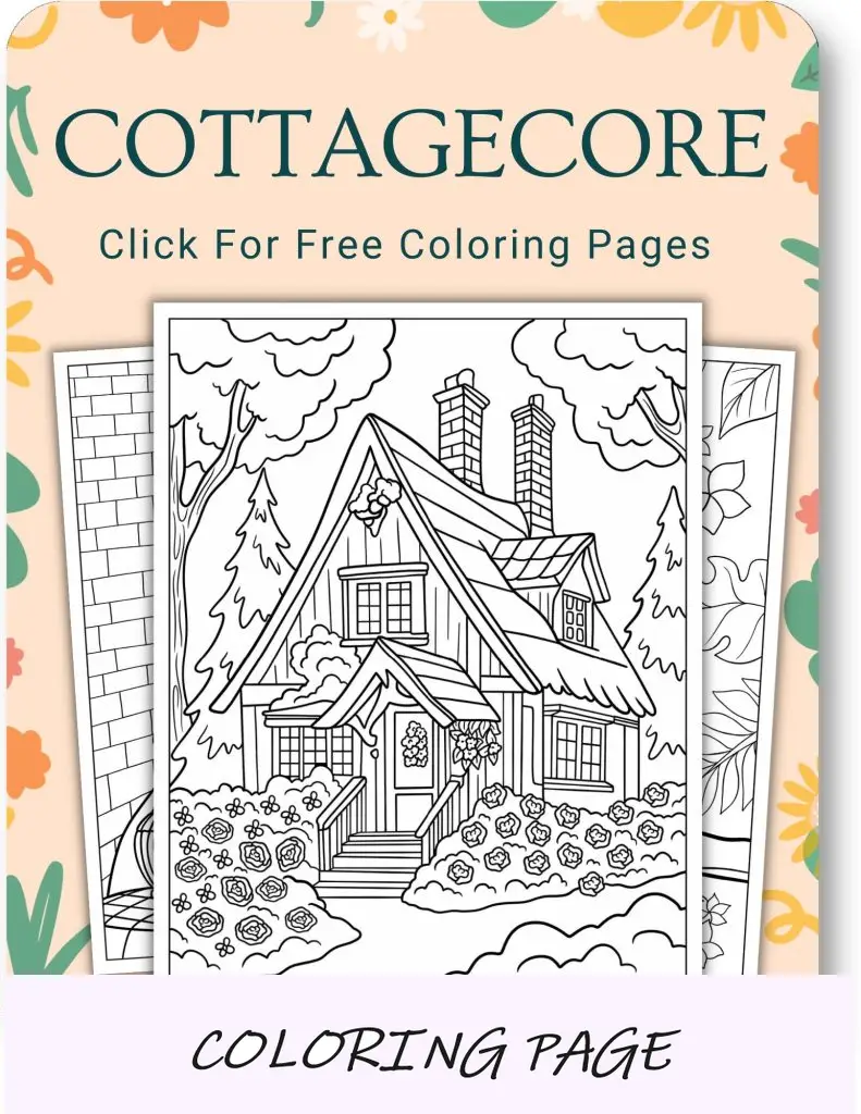 Dibujos para colorear Cottagecore para adultos