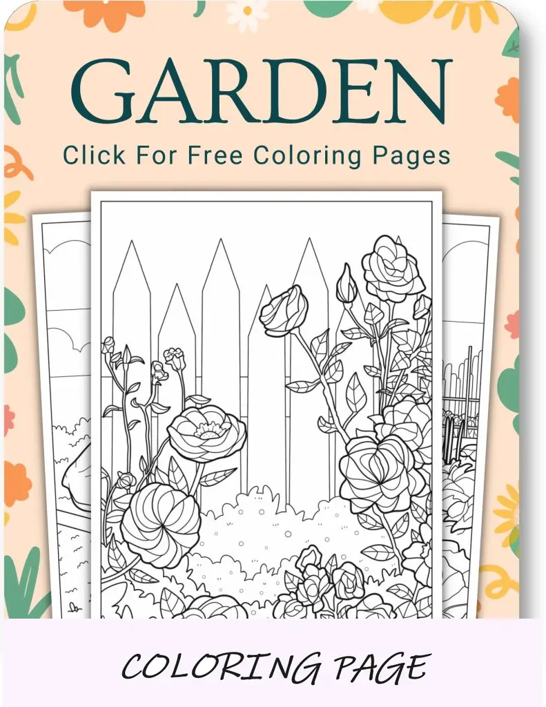 Dibujos para colorear de jardín para adultos