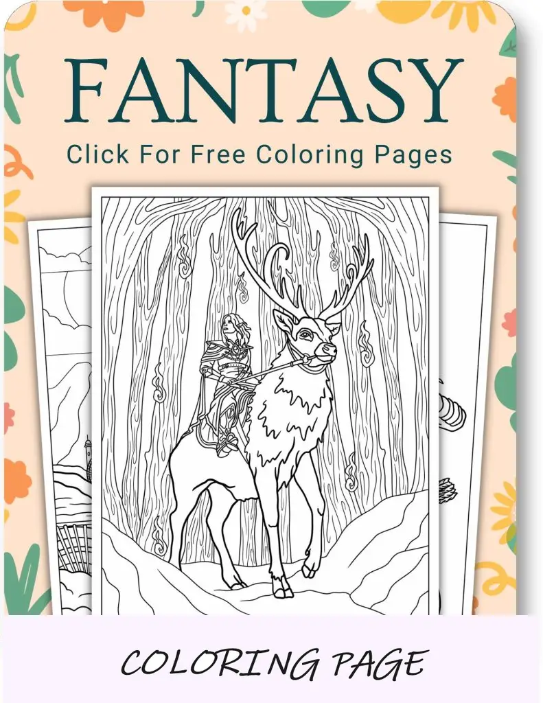 Páginas para colorear de fantasía para adultos