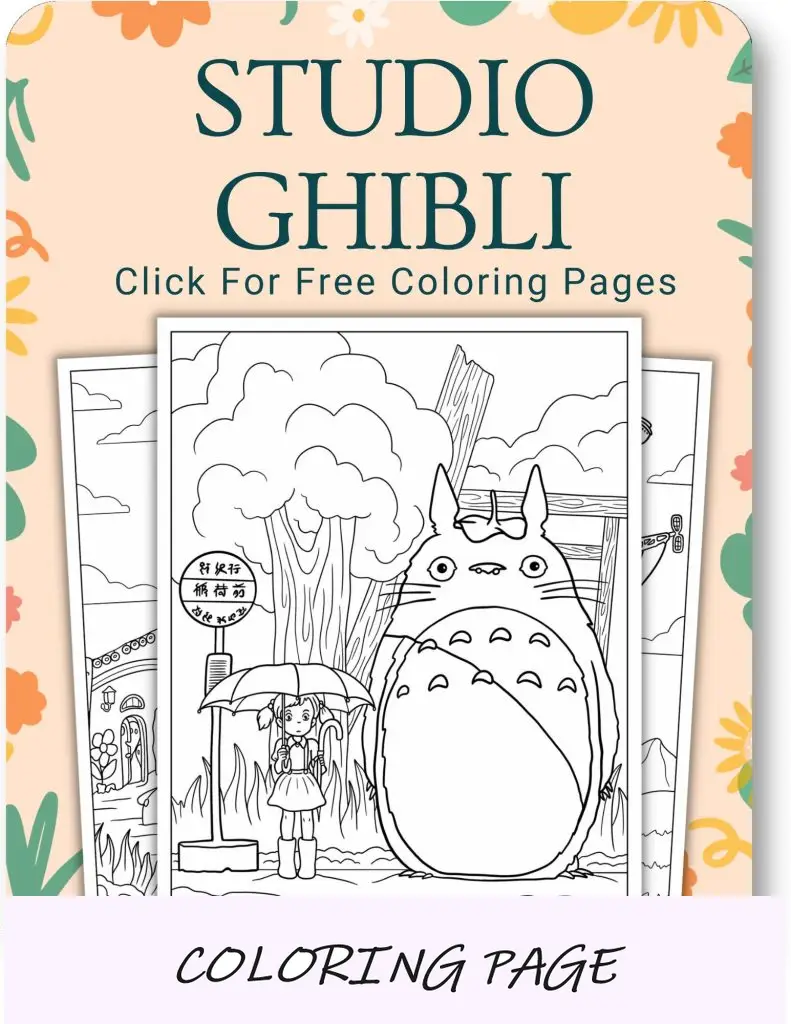Dibujos para colorear de Studio Ghibli para adultos