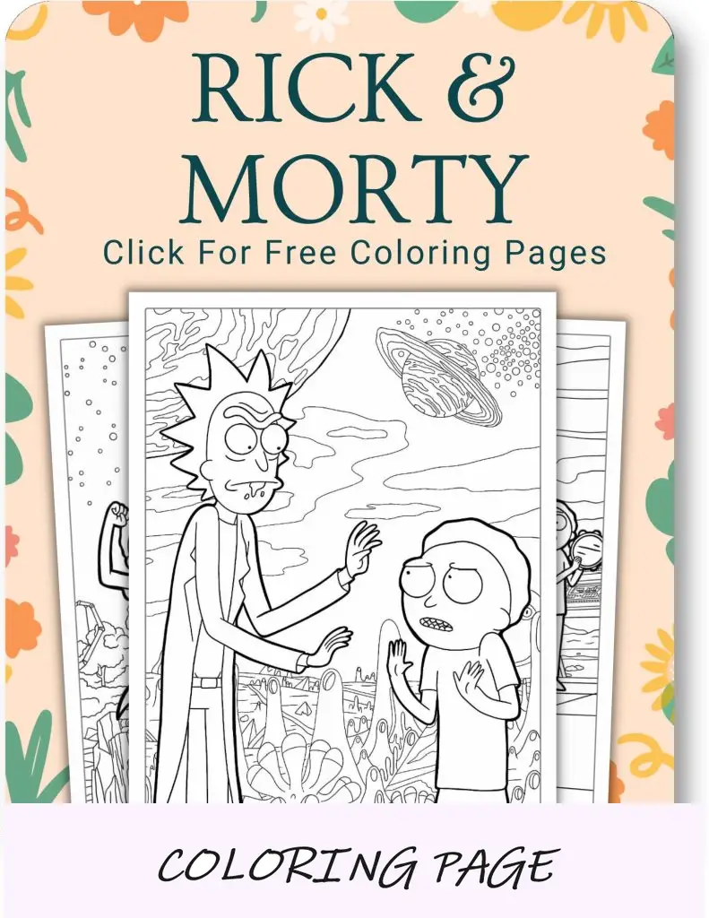 Dibujos para colorear de Rick y Morty para adultos