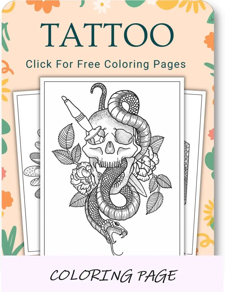 Dibujos para colorear de tatuajes para adultos
