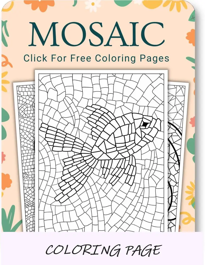 Dibujos para colorear de mosaicos para adultos