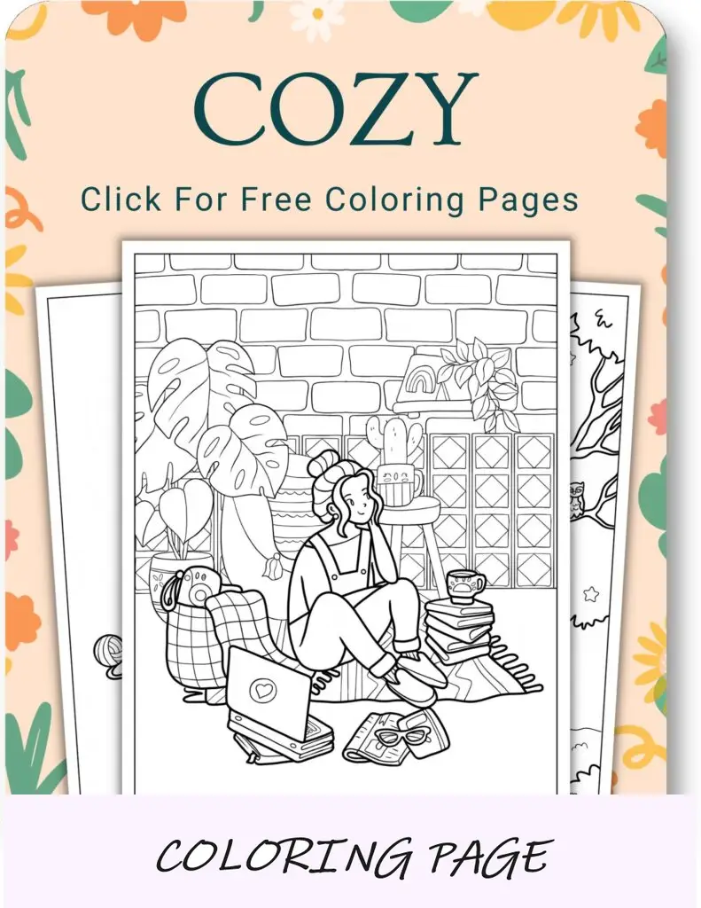 Acogedoras páginas para colorear para adultos