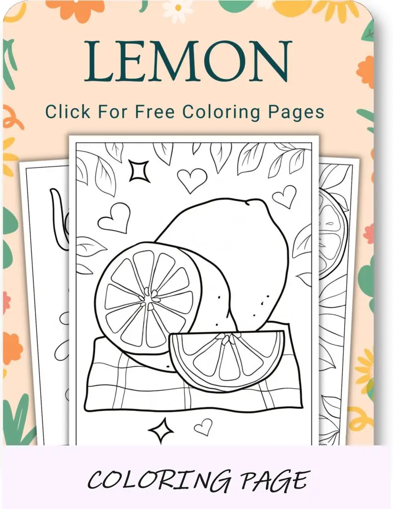 Páginas para colorear de limón para adultos