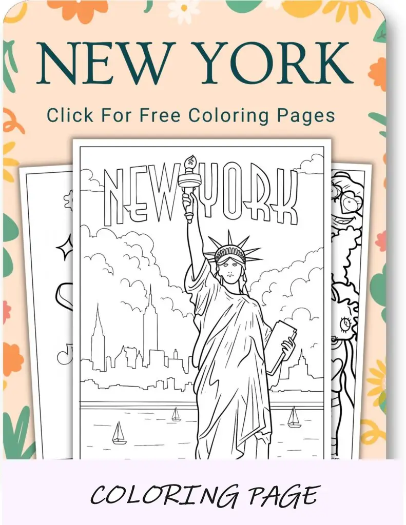 Páginas para colorear de Nueva York para adultos
