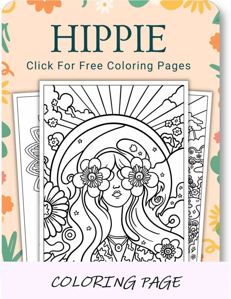 Dibujos para colorear hippies para adultos