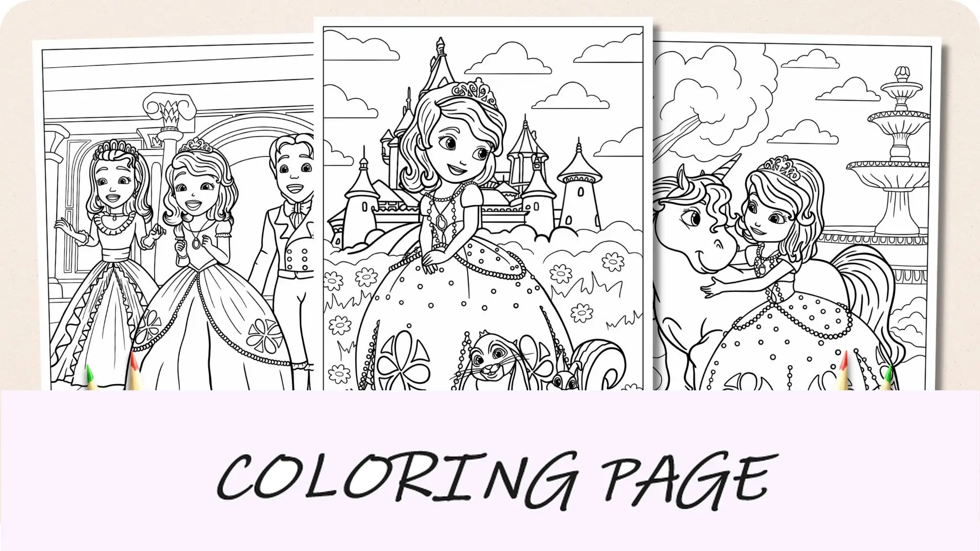 Sofia as primeiras páginas para colorir
