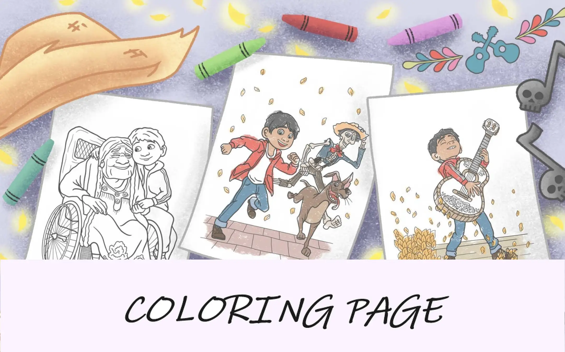 Desenhos para colorir de Coco