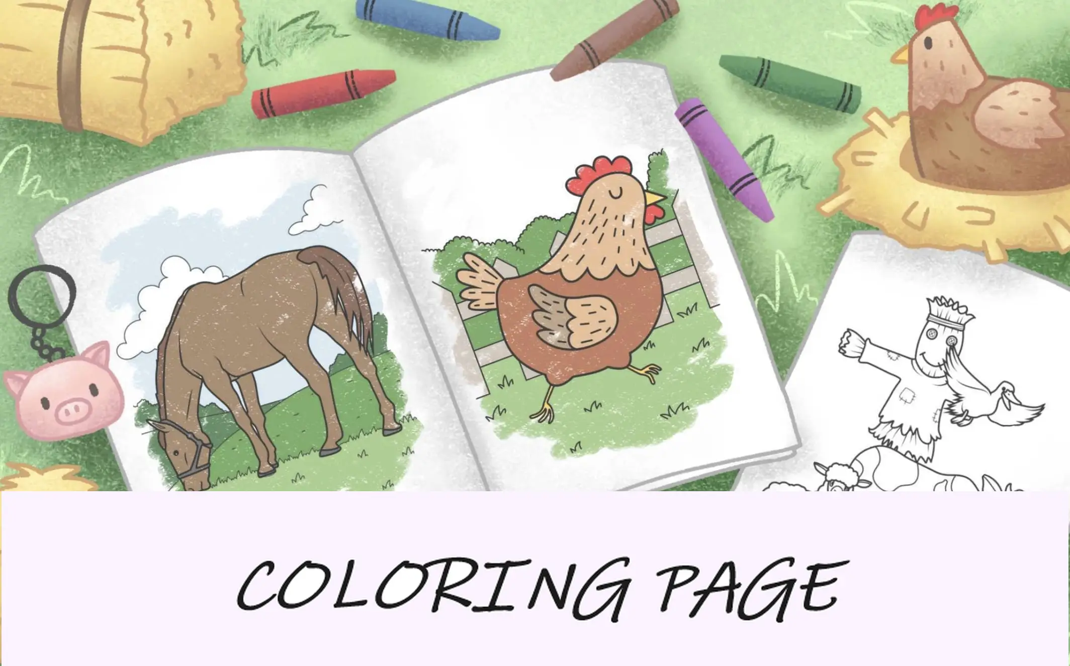 Desenhos para colorir de animais de fazenda
