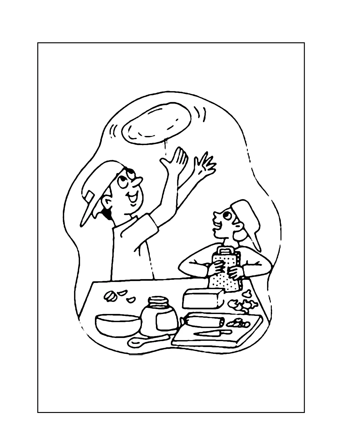 Pagine da colorare di pizza