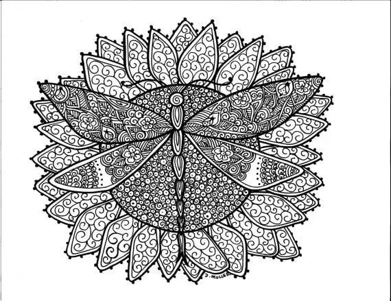 Páginas para colorir da libélula