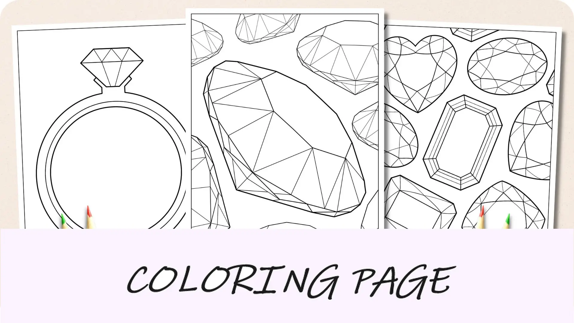 Dibujos para colorear de diamantes