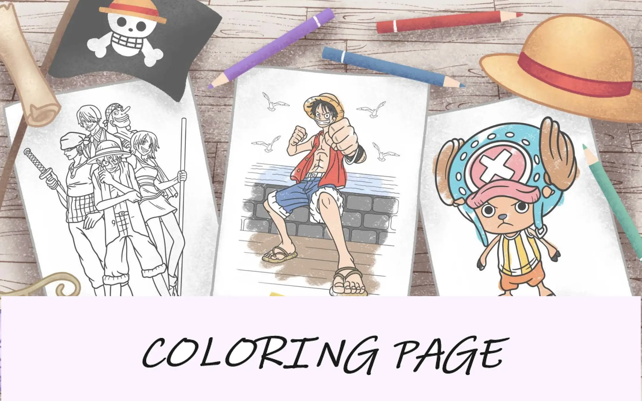 Dibujos para colorear de una pieza