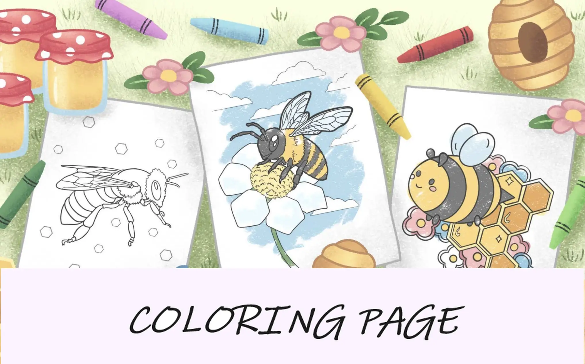 abeja para colorear imagen característica