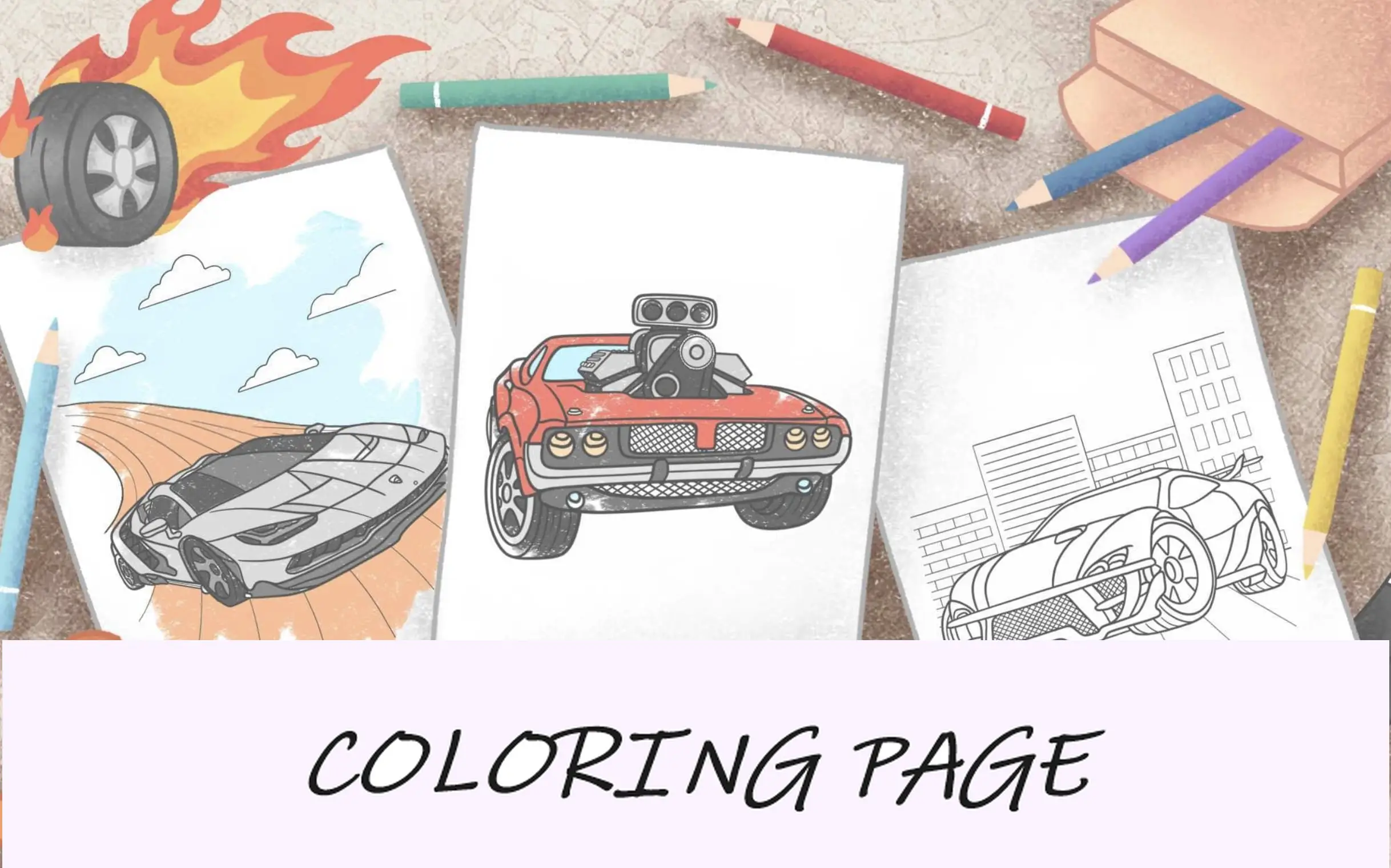 Desenhos para colorir de Hot Wheels