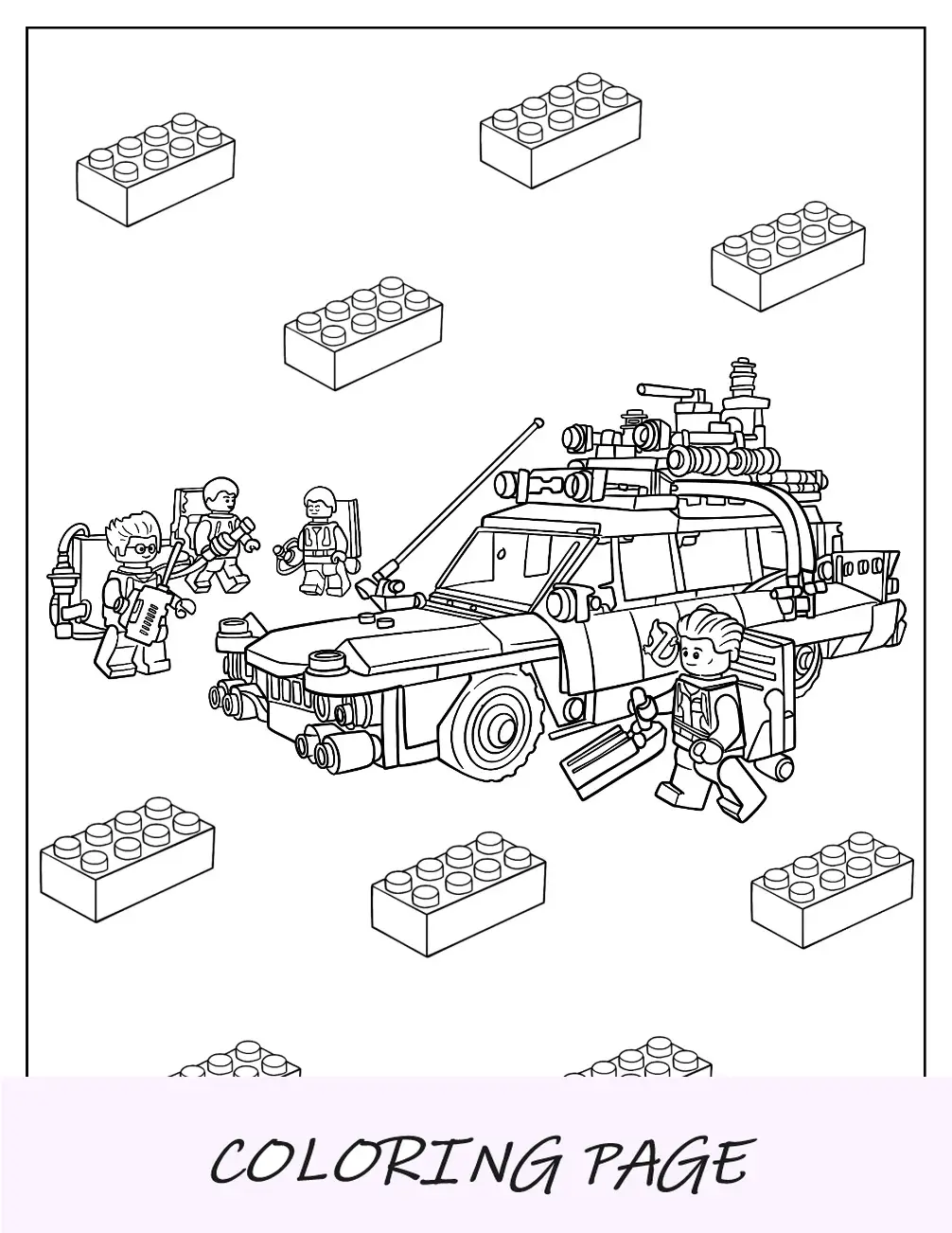 Lego Cazafantasmas Para Colorear Con Ecto 1 Coche